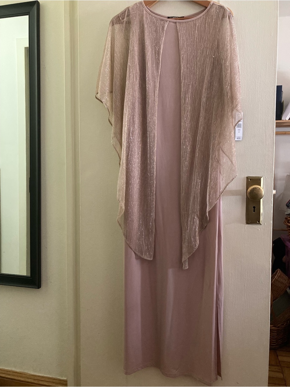 New Peachy Tan Lightweight Full Length Gown, Size 8